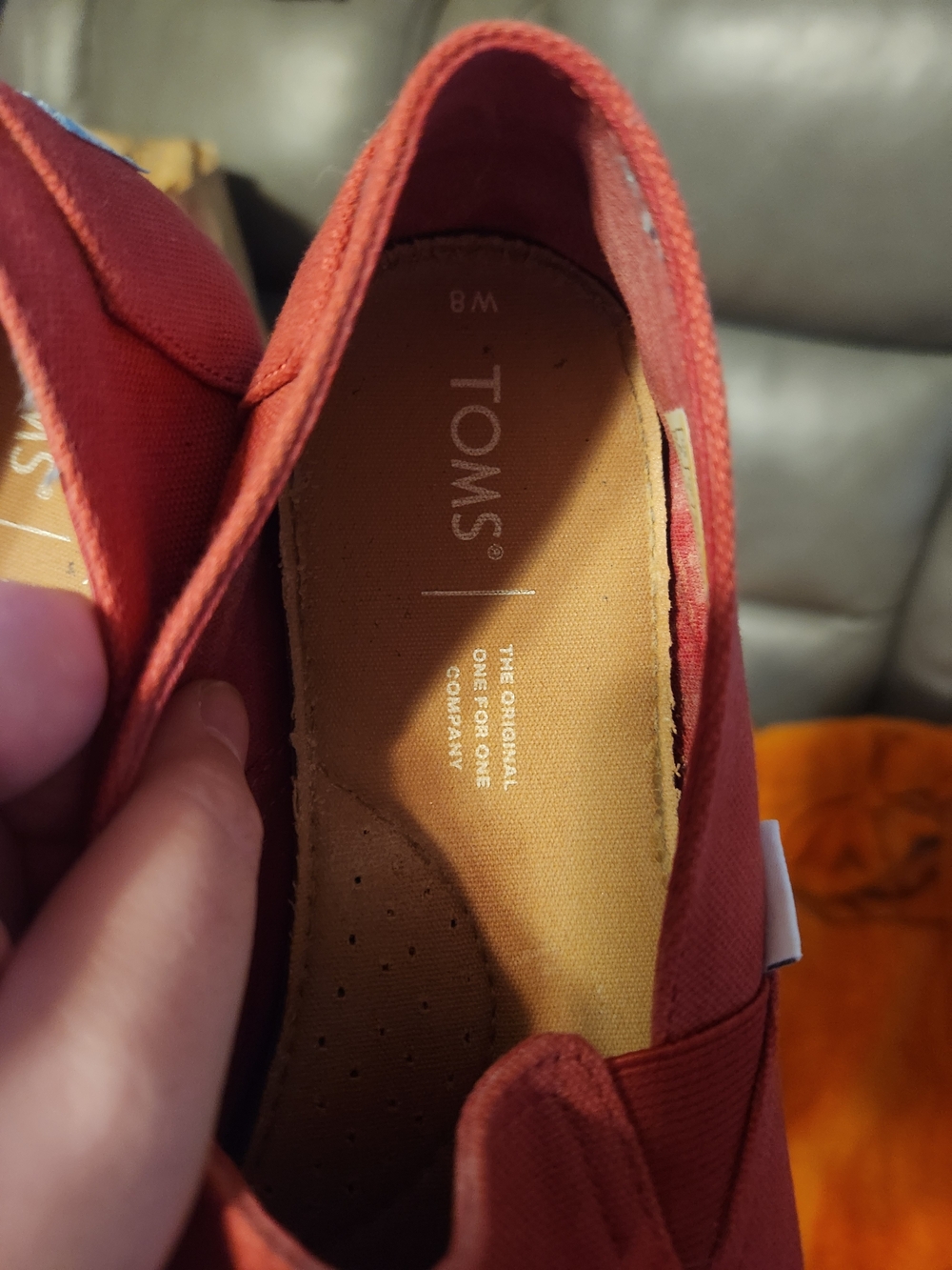 TOMS Women's Classic Slip-On Shoes — Brick Red - Picture 2 of 5